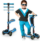 SKIDEE Kick Scooters for Kids Ages 3-5, Adjustable Height Foldable Scooter with Removable Seat, 3 LED Light Wheels, Rear Brake, Wide Standing Board, Suitable Up to 12 Year Old Boys/Girls by TinyTreasures Baby Boutique