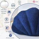 Navy Seashell Throw Pillows, Shell Shaped Throw Pillows, 13 Inch Soft Home Decorative Pillow Plush Cushion for Bed Couch Living Sofa Room Decor Accent Throw Pillow by CozyNest Decor