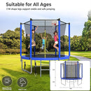 Upgraded 16FT 15FT 14FT 12FT 10FT 8FT Trampoline Outdoor with Basketball Hoop and Net, Capacity for 4-6 Kids and Adults by TinyTreasures Baby Boutique