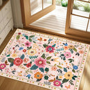 Floral 2x3 Area Rug Machine Washable Soft Print Boho Carpet Non Slip Doormat Low Pile Flower Area Rugs for Living Room Bedroom Nursery Kitchen Dining Room Indoor-Pink by TinyTreasures Baby Boutique