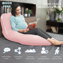 MOON PARK Pregnancy Pillows for Sleeping - U Shaped Full Body Maternity Pillow with Removable Cover - Support for Back, Legs, Belly, HIPS - 57 Inch - Pink - Cooling Cover by TinyTreasures Baby Boutique