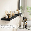 Fun Memories 24 Inch Floating Shelves - Deep Rustic Black Wooden Wall Shelves - Extra Deeper & Thicker Wall Mounted Storage Shelf for Bedroom, Kitchen, Farmhouse - 2 Pack, Rustic Black by CozyNest Decor
