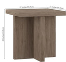 Henn&Hart 22" Wide Square Side Table in Weathered Gray, for Home, Living Room, Bedroom, Entertainment Room, Office by CozyNest Decor