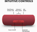 Cleer Scene Portable Bluetooth Speaker,IPX7 Waterproof,Powerful Sound and Deep Bass,Built-in Echo and Noise Canceling Microphone,12 Hours Battery,for Office,Home,Outdoors and Travel-Red by TinyTreasures Baby Boutique