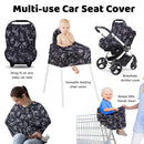 Rquite All-in-1 Car Seat Cover Baby, Carseat Covers for Girl Boy, Stretchy Soft Infant Car Seat Cover, Multi-use Baby Carrier Cover, Car Seat Canopy, Stroller Sun Shade, Nursing Breastfeeding Cover by TinyTreasures Baby Boutique