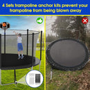 SKYUP Tranpoline 1500LBS 16 15 14 12 10 8 FT Tranpoline for 7-10 Kids and Adults, Windproof Outdoor Tranpoline with Enclosure Net, Basketball Hoop, Easy to Install & Last Long - ASTM Approved by TinyTreasures Baby Boutique