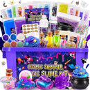 Slime Kit, Magic Galaxy Slime Making Kit with Magic Sticker,Making Butter Slimes Dark Powder to Make Glitter & Galactic Slimes Stress Relief Toys Fun Gifts Toys for 6-12 Year Olds Girls Boys by TinyTreasures Baby Boutique
