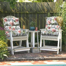 LVTXIII Outdoor Seat/Back Chair Cushion Patio Tufted High Back Cushion, Seasonal Replacement Rocking Chair Cushion with Ties (22” W x 20D”, Set of 2, Clemens Noir Pink) by GreenHaven Gardens