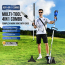 Wild Badger Power 40V Cordless Weed Wacker, String Trimmer/Edger, Hedge Trimmer and Brush Cutter Blade, Pole Saw, Attachment Capable 4-in-1 Multi-Tool Kit with 2 * 20V 4Ah Battery and 1 Charger, Blue by GreenHaven Gardens