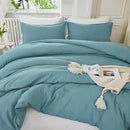 Litanika Comforters Grayish Teal Oversized Queen Size, 3 Pieces Lightweight Solid Bedding Comforter Set, All Season Fluffy Bed Set (98x98In Comforter & 2 Pillowcases) by CozyNest Decor