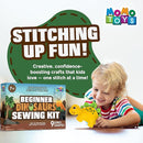 MOMOTOYS Dinosaurs World Beginner Sewing Kit for Kids Ages 7+ – Includes 9 Kids Sewing Projects w/Tools & Art Supplies – DIY Felt Crafts for Girls & Boys, Gifts for 7, 8, 9, 10, 11, 12 Year Old by TinyTreasures Baby Boutique