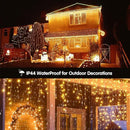 Led Christmas Lights Outdoor Christmas Decorations Hanging Lights 400LED 8 Modes 75 Drops, Waterproof Outdoor Indoor Fairy Christmas Lights for Party, Holiday, Wedding Decorations (Warm Light) by GreenHaven Gardens