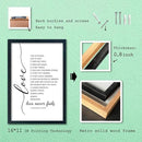 LuZhiQiang Love Is Patient Kind Wall Art 16"×11" Love Never Fails Sign 1 Corinthians 13 Bible Verse Wood Framed Wall Hanging Decor (Black) by CozyNest Decor