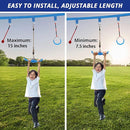 Ninja-Twister Swing Spins Set: Slackline Attachments - 360° Handle Twist-Spin Flips Toy Activate Ninja Powers Warrior Accessories Kids Hang Toys for Playground Backyard Blue by TinyTreasures Baby Boutique