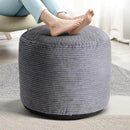 Dual-Size Corduroy Footrest with Hidden Zipper – Ergonomic Memory Foam Ottoman Poufs for Office Desks, Couches & Delicate Floors, Dark Gray 20"x 15" by CozyNest Decor