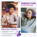 AILIHEN C8 Girls Headphones, On-Ear Headphones Wired with Microphone and Volume Control Foldable Corded Stereo 3.5mm Headset for Girls School Chromebook Laptop Computer PC Tablets Travel (Purple Pink) by TinyTreasures Baby Boutique