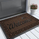 Yimobra Welcome Mat Outdoor Indoor, Waterproof Heavy Duty Front Door Mat Outside Entrance, Extra Sturdy Non-Slip Doormat, Low Profile, Dirt Trapping, 36x24 Inches, Coffee by CozyNest Decor