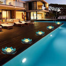 Lotus Solar Lights Outdoor,Solar LED Powered Garden Light Waterproof for Decor Tabletop Ground Yard Patio Walkway Landscape,Metal Glass LED Lotus Flower Lights by GreenHaven Gardens