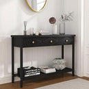 47" Console Table with 3 Drawers, Fluted Narrow Long Entryway Table with Storage Shelf, Accent Table for Entryway, Living Room, Behind Couch, Foyer, Hallway, Office by CozyNest Decor