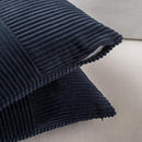 Fancy Homi 2 Packs Navy Blue Lumbar Decorative Throw Pillow Covers 12x20 Inch for Living Room Couch, Rustic Farmhouse Boho Home Decor, Soft Striped Corduroy Rectangle Accent Cushion Case 30x50 cm by CozyNest Decor