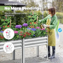 KING BIRD Raised Garden Bed with Legs Galvanized Large Elevated Planter Box for Backyard, Patio, Balcony, 600lb Capacity, Silver 70.9x22.8x31.5 in by GreenHaven Gardens
