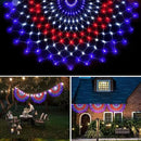 150 LED American Flag Lights Outdoor 3 Pack - 4x2 FT Half Fan Shape Patriotic Net Lights with 8 Modes, Waterproof for 4th of July Decorations, Christmas, Yard, Parties by GreenHaven Gardens