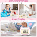 Kids Alarm Clock with Night Light for Kids, Small Digital Alarm Clocks for Bedrooms, Routine Builder, Cute Cat Alarm Clock with Sleep Training, Snooze, 12/24H, Date & Day, Temperature, USB Port by TinyTreasures Baby Boutique