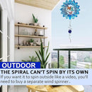Gazing Ball Spiral Tail Wind Spinner,Decorative Wind Spinner 11inch Tail and 2 inch Glass Orb. Indoor Outdoor Wind Spinner Tail Sun Catcher Garden Decoration-13 inch Height(Dark Blue) by GreenHaven Gardens