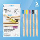 The Humble Co. Bamboo Toothbrushes (5pk) – Toothbrushes for Superior Oral Care, Dental Hygiene, and Gum Care, BPA Free (Soft Bristles) by CozyNest Decor