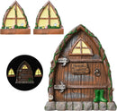 Resin Fairy Door and Window for Trees,Glow in The Dark,Miniature Fairy Garden Accessories,Garden Outdoor Decor for Trees,Gnomes House，Elf House by GreenHaven Gardens