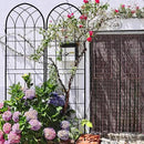 LZRS 4 Pack 71x20in Rustic Iron Arch Decoration Garden Trellis with Black Metal Coating – Perfect for Supporting Climbing Plants Outdoor, Roses, Vines, Flowers, and Vegetables. by GreenHaven Gardens