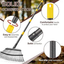 Metal Garden Rake, 6FT Rake for Leaves Lawns, 25 Metal Tines 18 inch Wide with Adjustable Handle Heavy Duty Yard Leaf Rakes for Gardening by GreenHaven Gardens