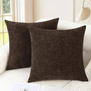 CaliTime Throw Pillow Covers Decorative 18 X 18 Inches Pack of 2 Cozy Chenille Cushion Cases for Couch Sofa Bed Living Room Home Coffee by CozyNest Decor