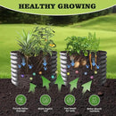 A ANLEOLIFE 2-Pack 3ft x 24” Tall Galvanized Raised Garden Beds Outdoor, Round Metal Planter Box for Planting Vegetables Flowers Herb, Anti-Rust & Easy-Setup, Quartz Grey by GreenHaven Gardens