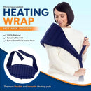 SunnyBay Microwave Heating Pad, Microwavable Moist Hot/Cool Bean Bag Wrap for Neck, Shoulder, Knee, or Back Pain with XL Fastening Straps, 10x18 Inch Heating Area, 2.8 Lbs, FSA HSA Eligible, 78 Inches by CozyNest Decor