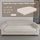 Couch Cushion Covers for Sectional Sofa, Stretch Soft Sofa Slipcovers Washable Wear-Resistant Universal Furniture Protector for Living Room(1 Piece Oversized Cover, Ivory) by CozyNest Decor