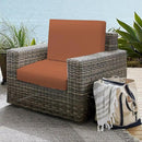 Outdoor Deep Seat Cushion Set 24" x 24", Water Repellent & Fade Resistant Cushion for Patio Furniture, Back & Seat Cushion with Removable Covers for Sofa, Couch, Red by GreenHaven Gardens