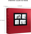 RECUTMS Photo Albums 4x6 Holds 600 Photos Black Pages Large Capacity Leather Cover Family Baby Photo Album Books Horizontal and Vertical Photos (Red) by TinyTreasures Baby Boutique