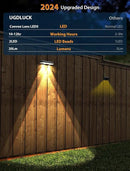 Solar Fence Lights ,Warm White & Cold White & Mixed Color 3 Modes Bright Lens LED Dusk to Dawn Deck Light, Fence Solar Lights Outdoor Waterproof,Solar Outdoor Lights for Backyard/Railing/Wall (16Pack) by GreenHaven Gardens