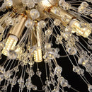 Modern Crystal Chandelier, Sputnik Dandelion High Ceiling Hanging Lamp, Large Beaded Gold Pendant Light for Living Room Dining Room Kitchen Island Bedroom (Gold 16Lights) by CozyNest Decor