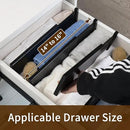Utoplike Bamboo Dresser Drawer Dividers, 4'' High Adjustable Drawer Organizers for Clothing, Spring Loaded, Works in Kitchen, Bathroom, Bedroom, Drawer, Desk, 4 PCS, Black by CozyNest Decor