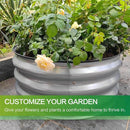 GARDMAX 2 Pack 2x2x1FT Galvanized Round Raised Garden Bed Kit, Metal Planter Boxes Outdoor with Easy Assembly, Large Garden Bed for Vegetables, Fruits, Flower, Herbs Silver by CozyNest Decor