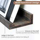 Picture Ledge Wall Shelves - 36 Inch Width Set of 3, Solid Pine Wood Rustic Floating Ledge Shelves for Kids' Room, Bedroom, Kitchen, Bathroom, Living Room, Nursery Display Wall Decor, Grey by CozyNest Decor