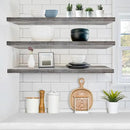 Sorbus Floating Shelves for Wall - 48 Inch Long Bathroom Shelves, Wall Decor for Bedroom, Kitchen, Living Room & Book Storage - Mounted Floating Shelf with Invisible Brackets (Gray, 3 Pack) by CozyNest Decor