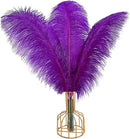 THARAHT Purple Ostrich Feathers 12pcs Large Natural Bulk 12-14Inch 30cm-35cm for Wedding Party Centerpieces Halloween and Decoration Feather by CozyNest Decor