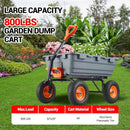Garvee 800 lbs Poly Garden Dump Cart, Heavy-Duty Wheelbarrow with 10-Inch Tires, 180° Rotating Handle, Steel Frame and Quick Release System Garden Dump Cart for Soil Plants Gardening Tools Wood by GreenHaven Gardens