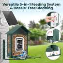 SOLIOM Solar Bird Feeder with Camera for Outdoors - AI Smart Birdhouse, 2K Live View & Instant Alerts, Squirrel Proof - Perfect Bird Watching Gift (Green) by GreenHaven Gardens