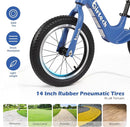 14" Kids Balance Bike for 3,4,5,6 Year Old Boys and Girls, Air Tires with Magnesium Alloy Frame, Lightweight No Pedal Toddler Training Bicycle by TinyTreasures Baby Boutique
