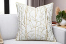 VAGMINE Embroidered Forest Throw Pillow Cover - 20x20 Inches Square - 100% Cotton Ivory Decorative Cushion Cover - Elegant Embroidery - Rustic Home Accent for Sofa, Bed, Couch, Farmhouse Décor by CozyNest Decor