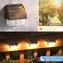 AOSEA High Bright Solar Lights Outdoor IP67 Waterproof, 6 Pack Solar Wall Powered Deck Lights with Tungsten Bulbs, Fence Lights for Outside, Yard, Patio, Fence, Steps, Garden, Landscape (Warm White) by GreenHaven Gardens